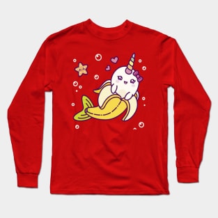 Banarwhal - Funny Narwhal Inside Banana Long Sleeve T-Shirt